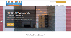 Desktop Screenshot of dixonstorage.com