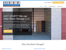 Tablet Screenshot of dixonstorage.com